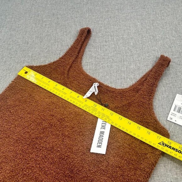 NEW! Steve‎ Madden Chenille Sleep Tank Top Brown XL $34 Polyester Square Neck - Picture 7 of 12